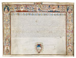 Glansbevis utstedt av Camillo Caracciolo av Unbekannt Unbekannt